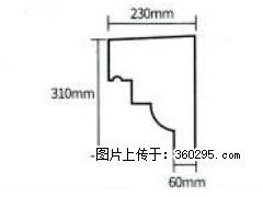 产品分解图型 - 檐口线，型号：SX311-YK-3，规格：230x310mm(3) - 信阳三象EPS建材 xinyang.sx311.cc